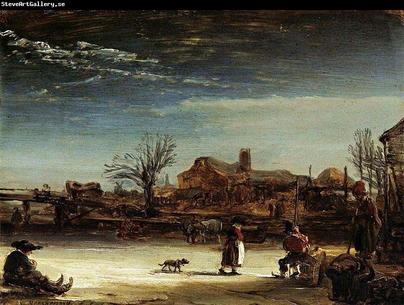 REMBRANDT Harmenszoon van Rijn Winter Landscape